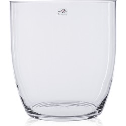 Glazen vaas - transparant - 24 x 25 cm - Vazen
