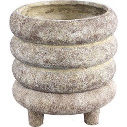 PTMD Janny Bloempot - 20 x 20 x 21 cm  - Cement - Grijs