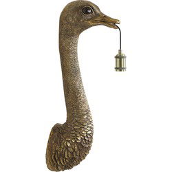 Light & Living - wandlamp - Ostrich - brons - kunststof - dierenlamp - E27 - 3122485