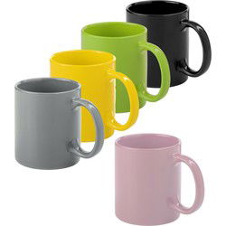 Bellatio Design Koffie mokken/bekers Auxerre - 5x - keramiek - multi kleuren mix - 370 ml - Bekers