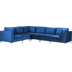 EVJA - Hoekbank - Marineblauw - Rechterzijde - Fluweel