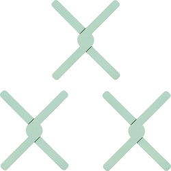 Krumble Opvouwbare siliconen pannenonderzetter - Groen - Set van 3
