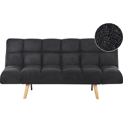 INGARO - Slaapbank - Zwart - Bouclé