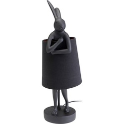 Tafellamp Animal Rabbit Matt Black 50cm