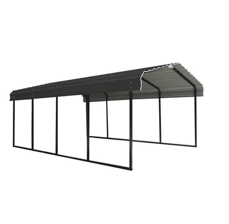 ShelterLogic® Carport Rome -  Overkapping Metaal - 600x370x260 cm - Grijs - 