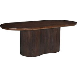 Livingfurn - Eetkamertafel Sevilla Brown 250cm - Mangohout