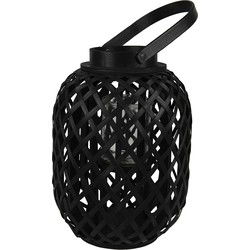 Clayre & Eef Windlicht Zwart Bamboe