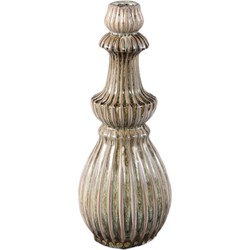 PTMD Vaas Myrtle - 13x13x35 cm - Keramiek - Creme