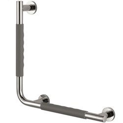 Luzzo® Fisso Soft Handgreep Badkamer 90 graden Links - Handgreep Bad of Douche of Toilet