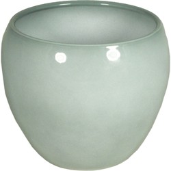 Floran Plantenpot - misty groen - glans - keramiek - 14 x 11 cm - Plantenpotten