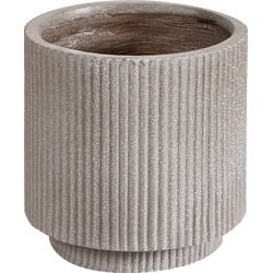 Beliani DARIA - Plantenbak voor buiten-Beige-Klei-vezelmengsel