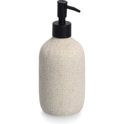 Zeller Zeeppompje/dispenser - kunststeen - beige - 20 cm - Zeeppompjes