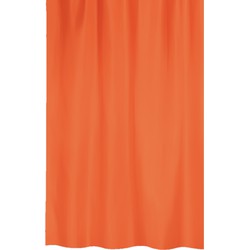 MSV Douchegordijn met ringen - oranje - polyester - 180 x 200 cm - Douchegordijnen