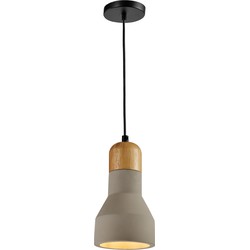 QUVIO Hanglamp hout en beton - QUV5047L-GREY