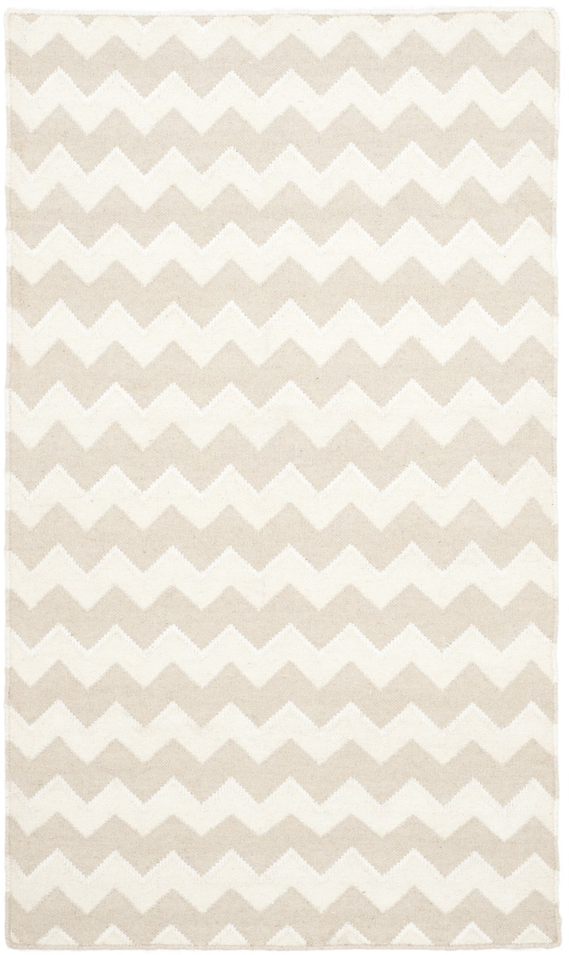 Safavieh Contemporary Indoor Flatweave Area Rug, Dhurrie Collection, DHU644, in Beige & Ivory, 91 X 152 cm - 