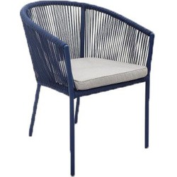 REIMS STACKABLE DINING CHAIR (12053)  -  ALU NAVY
