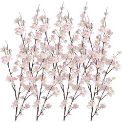 8x Stuks roze appelbloesem kunstbloem/tak met 57 bloemetjes 84 cm - Kunstbloemen