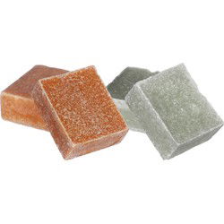 Ideas4seasons Amberblokjes/geurblokjes - jasmijn en amber - 6x stuks - huisparfum - Amberblokjes