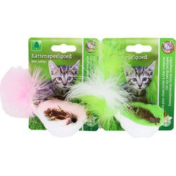 Katten-speelgoed tringelvogel veren 19cm a