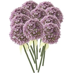 10 x Kunstbloemen steelbloem lila sierui 70 cm - Kunstbloemen