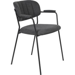 ANLI STYLE Armchair Jolien Black/Dark Grey