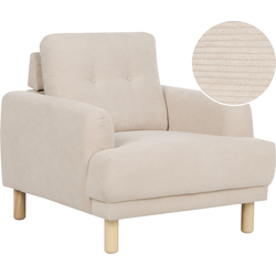 Beliani TUVE - Fauteuil-Beige-Corduroy