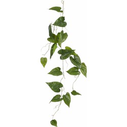 Mica Decoration kunstplant slinger Philodendron - groen - 115 cm - Kamerplant snoer - Kunstplanten