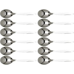 Cosy & Trendy Koffie/theelepeltjes van RVS - set 12x stuks - 13 cm - Theelepels