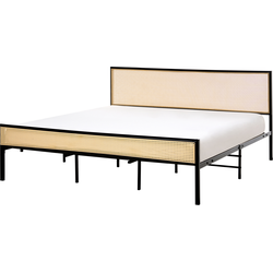 Beliani AVANTON - Tweepersoonsbed-Zwart-IJzer