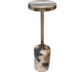 PTMD Bijzettafel Mody - 21x21x64 cm - Hout - Zwart