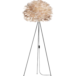 Eos Medium vloerlamp light brown - met tripod zwart - Ø 45 cm