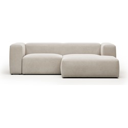 Kave Home - 2-zitsbank Blok beige met chaise longue rechts 240 cm