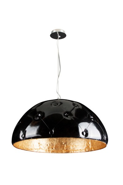 Linea Verdace Hanglamp Chesterfield Goud - Zwart Kunstleer 70 Cm - 