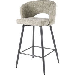 Barstoel Zand Stof - 51x50x94cm - Salon Tissee - Set van 2