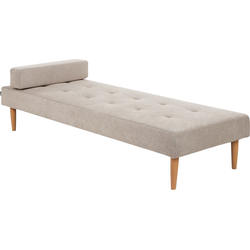 Beliani NIORT - Chaise longue-Beige-Polyester