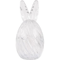 Clayre & Eef Glazen potje Ei Ø 9x17 cm Transparant Glas