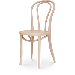 Vienna Thonet No. 18 houten bistrostoel whitewash