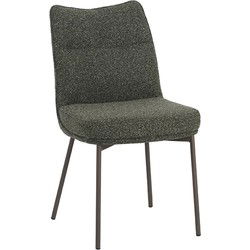 LABEL51 Eetkamerstoel Lennon - Forest - Boucle - Black Frame
