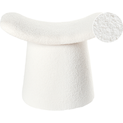 Beliani RIDDLE - Poef-Wit-Bouclé
