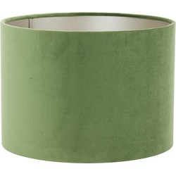 Velours Kap cilinder 30-30-21 cm dusty green - Landelijk Rustiek - 2 jaar garantie