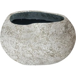 PTMD Bloempot Hiranya - 48x36x30 cm - Glasvezel - Wit