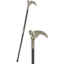 AN ALUMINIUM WALKING STICK