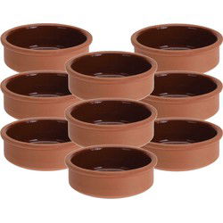 Tapas schaaltjes 500 ml - 12x - terracotta - 12 x 4 cm - Hapjes - Snack en tapasschalen