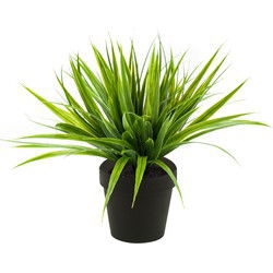 Gras struik kunstplant in kunststof pot - 33 cm - Nepplanten - Kunstplanten