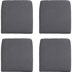 Madison -  Zitkussen Wicker Panama grey - Ca. 48x48 cm - Set van 4