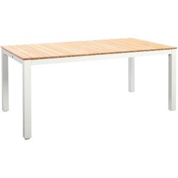 Arashi dining table 169x90cm. alu white/teak - Yoi