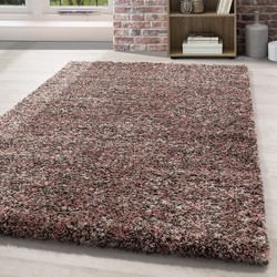 Hoogpolig vloerkleed - Lorium gemeleerd roze/beige/mocca - 280 X 380 CM