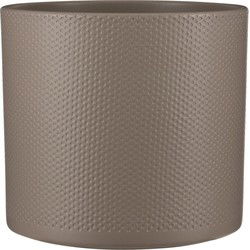 Mica Decorations Era Bloempot - 28x28x26 cm - Keramiek - Taupe
