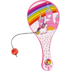 Decopatent® Uitdeelcadeaus 48 STUKS Unicorn Paddle Bat Bal Spel met Elastiek - Speelgoed Traktatie Uitdeelcadeautjes voor kinderen