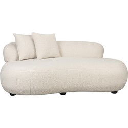 Bank 3-Zits - Stof Wit - Zitdiepte 75cm - 185x115x73cm - Noxx